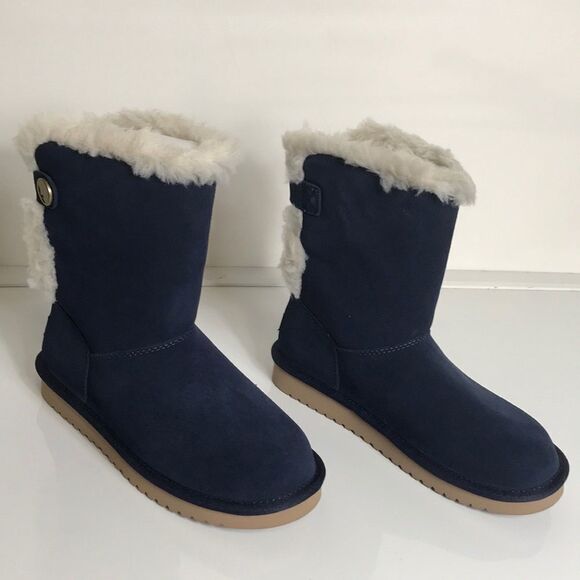 Koolaburra by UGG Jardina Suede Button Short Boots - Picture 1 of 10